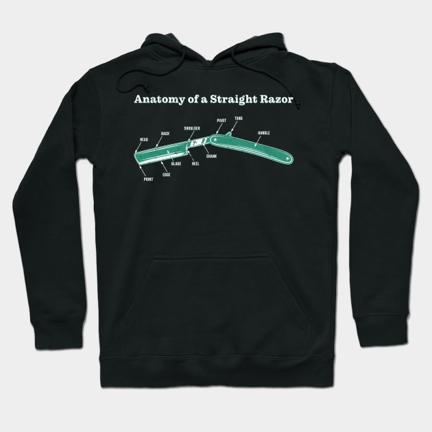 Anatomy of a Straight Razor Hoodie by officegeekshop